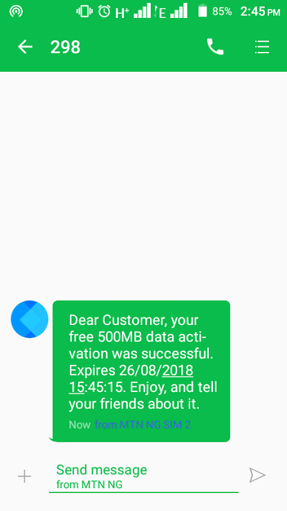 Mtn free data service