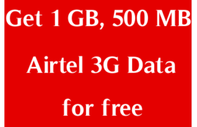 airtel 1gb 3g data free
