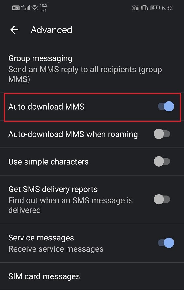 MMS Messages Not Downloading Android