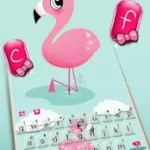 Pink Flamingo Keyboard Theme Premium APK