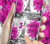 Pink Paris Eiffel Tower Keyboard Premium APK