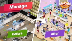 My Cafe MOD APK 2022.11.0.5 (Menu VIP 7, Fast Level up, move) 1