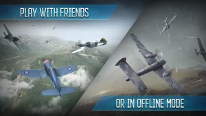Sky Baron War aircraft MOD + APK 2.1 (open planes and mission) free on android 2